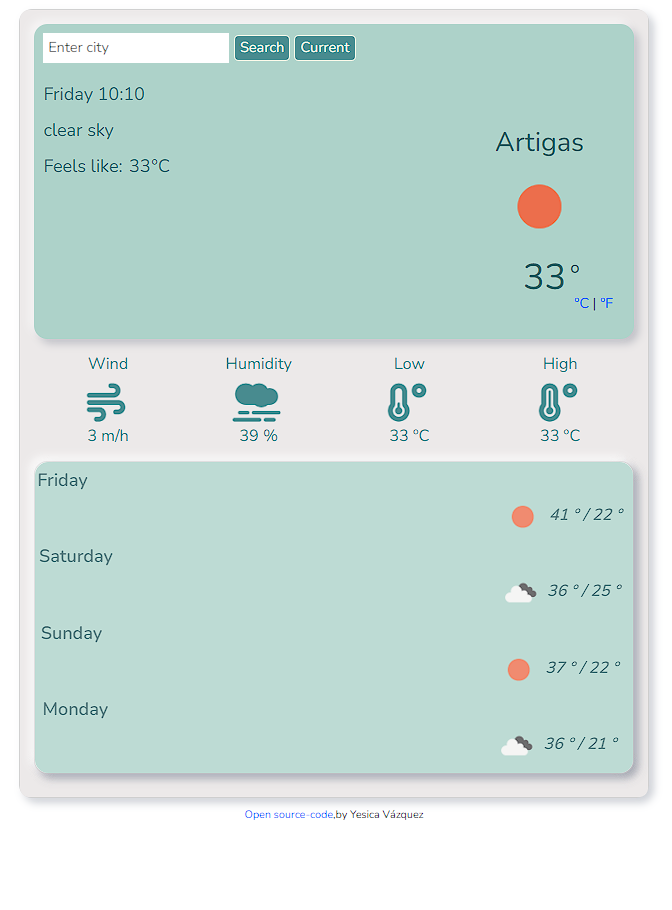 weather project preview